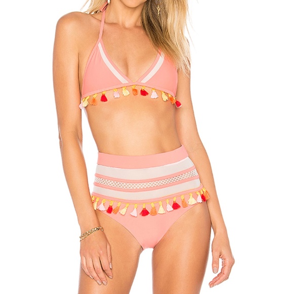 Tularosa Other - Tularosa High Waisted Peach Bikini